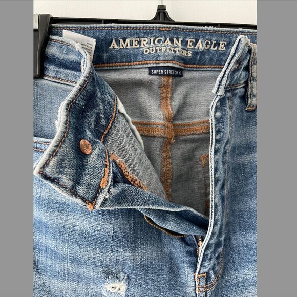 American Eagle Ripped Skinny Jeans - size US 10 - Picture 3 of 5